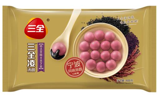 三全凌精选黑糯米黑芝麻汤圆400g